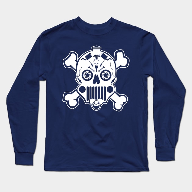 Sugar Skull Jeep Baby Badge Long Sleeve T-Shirt by BlackPawCanvas